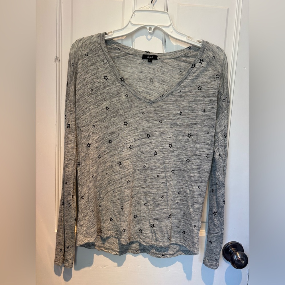 Rails long sleeve heather grey shirt size small